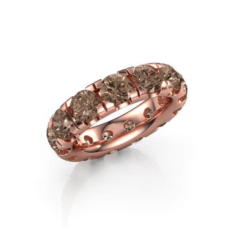 Image of Stackable ring Jackie 5.0 585 rose gold Brown diamond 6.50 crt