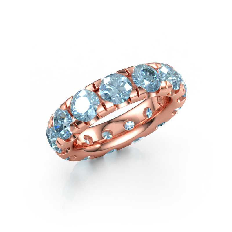 Bild av Stapelbar ring Jackie 5.0 585 roséguld Blå labbodlad diamant 5 mm
