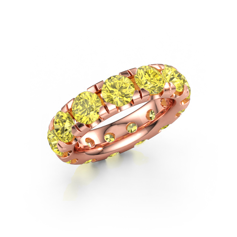 Bild av Stapelbar ring Jackie 5.0 585 roséguld Gul labbodlad diamant 5 mm
