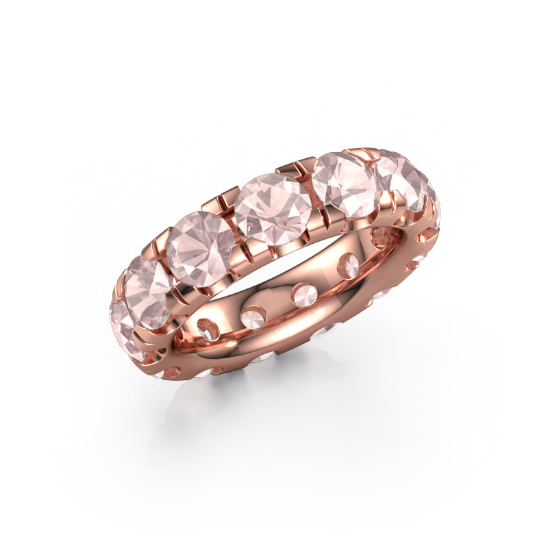 Image of Stackable ring Jackie 5.0 585 rose gold Morganite champagne 5 mm