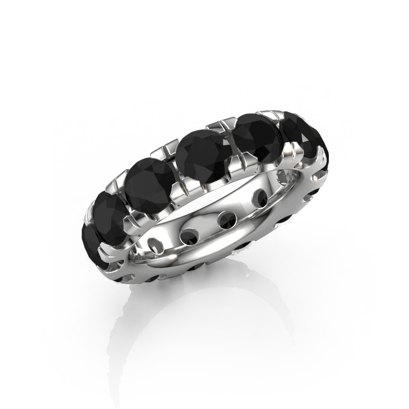 Image of Stackable ring Jackie 5.0 585 white gold Black diamond 7.80 crt