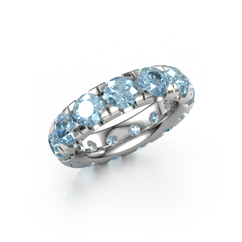 Bild von Vorsteckring Jackie 5.0 950 Platin Blauer Labordiamant 5 mm