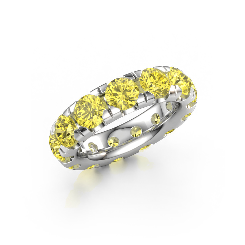 Bild av Stapelbar ring Jackie 5.0 950 platina Gul labbodlad diamant 5 mm