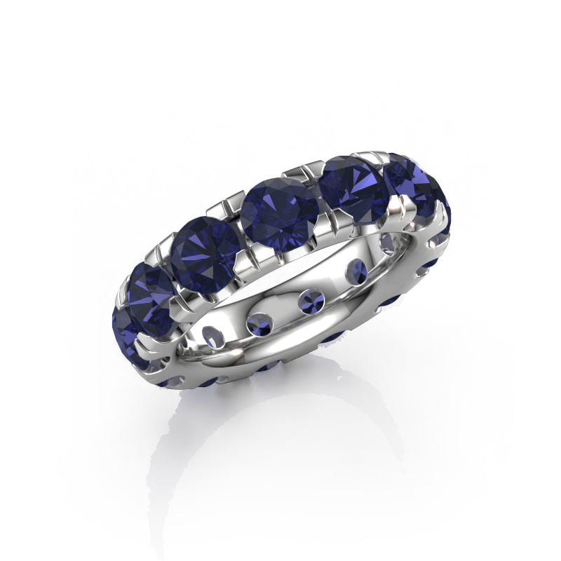 Image of Stackable ring Jackie 5.0 585 white gold Sapphire 5 mm