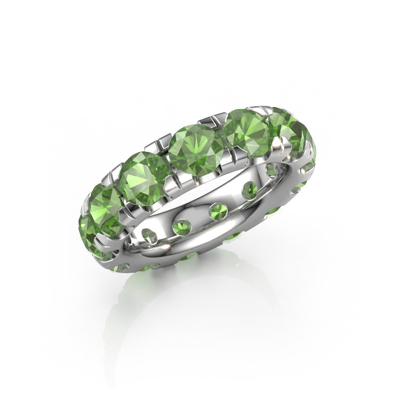 Image of Stackable ring Jackie 5.0 950 platinum Tourmaline green 5 mm