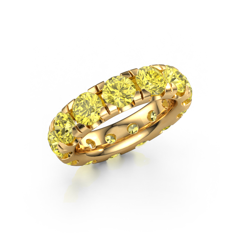 Image of Stackable ring Jackie 5.0 585 gold Yellow lab grown diamond 5 mm