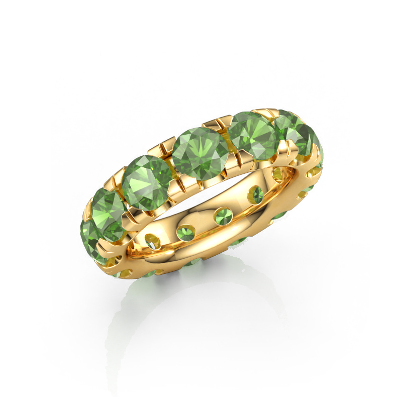 Bild von Vorsteckring Jackie 5.0 585 Gold Turmalin grün 5 mm