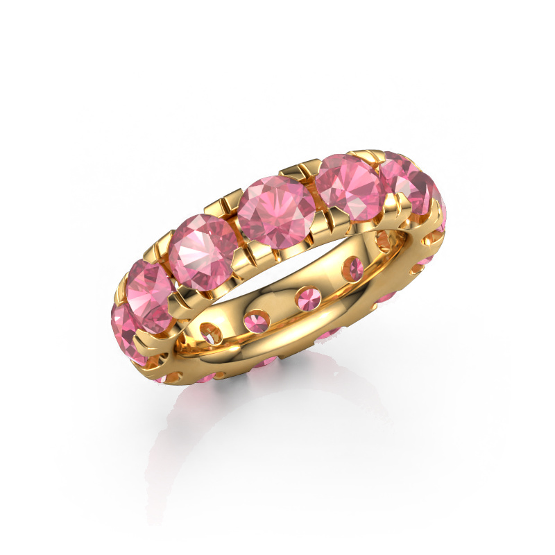 Image of Stackable ring Jackie 5.0 585 gold Tourmaline pink 5 mm