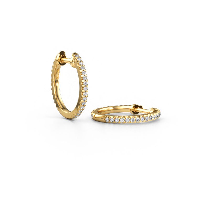 Bild von Creole Jackie 12.5 mm A 585 Gold Diamant 0.31 crt