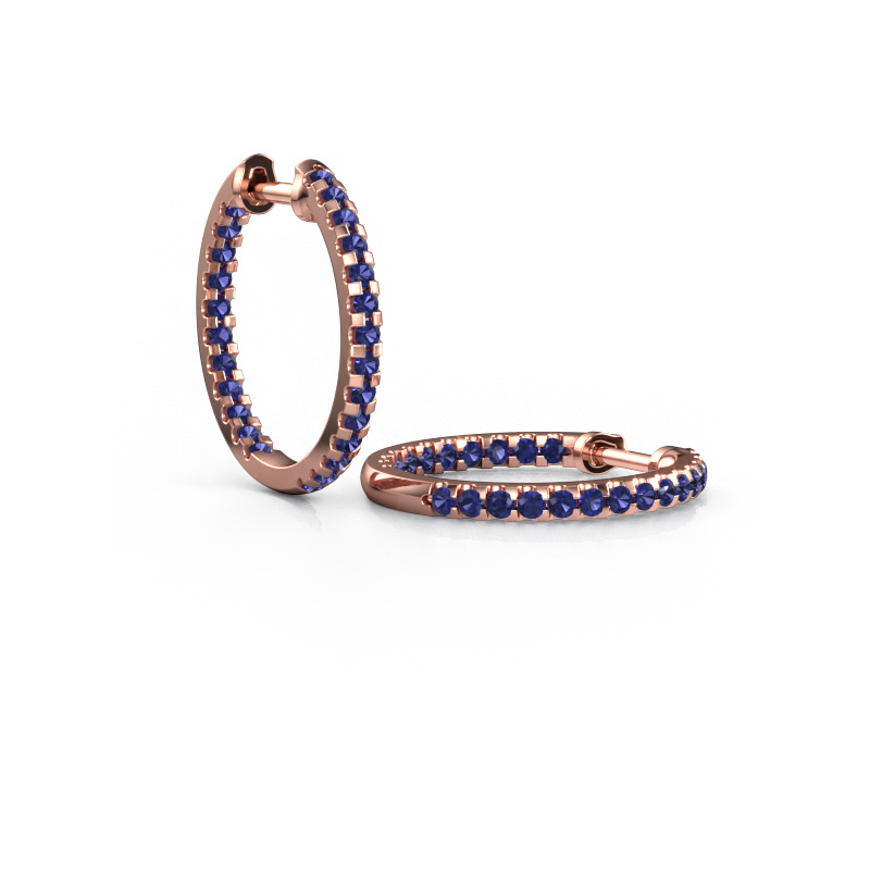 Bild von Creole Jackie 15 mm B 585 Roségold Saphir 2 mm