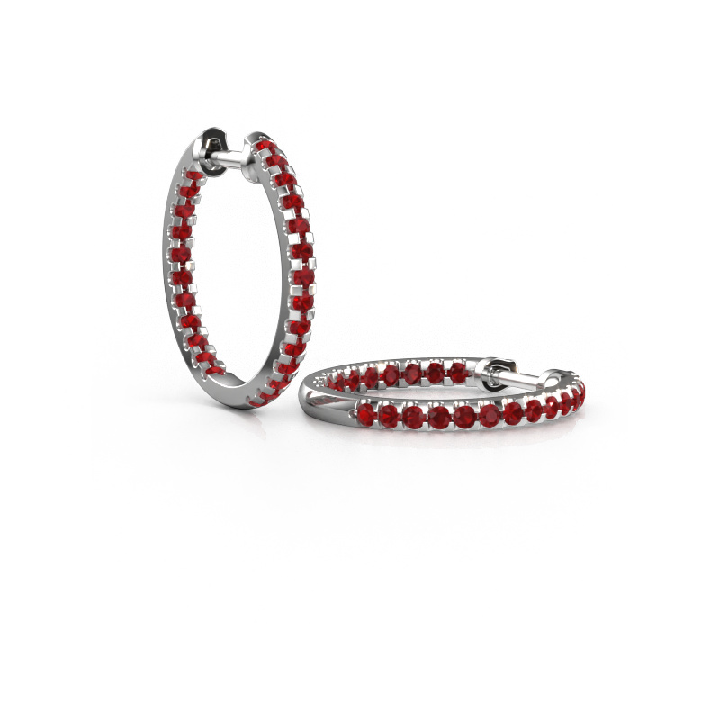 Bild von Creole Jackie 15 mm B 950 Platin Rubin 2 mm