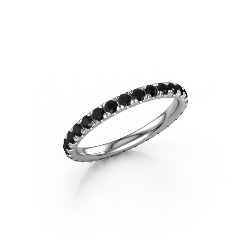 Image of Stackable ring Jackie 2.0 950 platinum Black diamond 1.044 crt