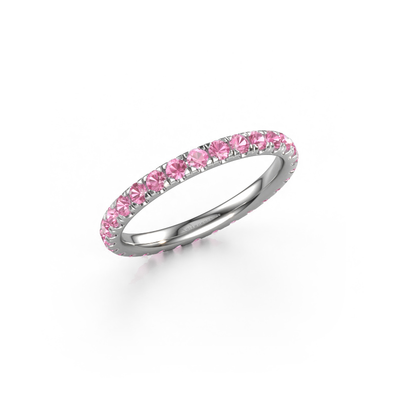 Bild von Vorsteckring Jackie 2.0 585 Weißgold Pink Saphir 2 mm