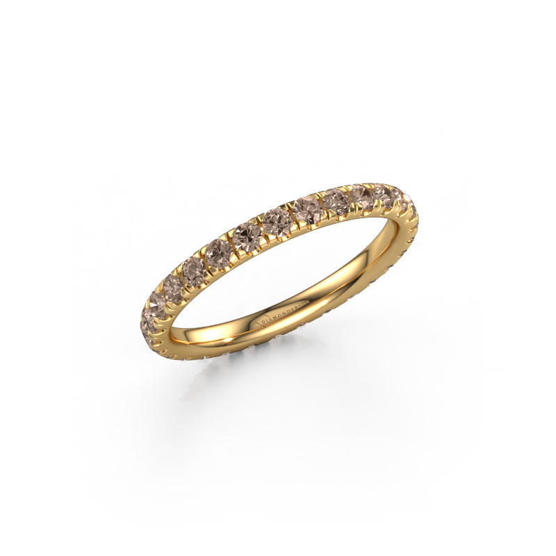 Afbeelding van Aanschuifring Jackie 2.0 585 goud Bruine diamant 0.87 crt