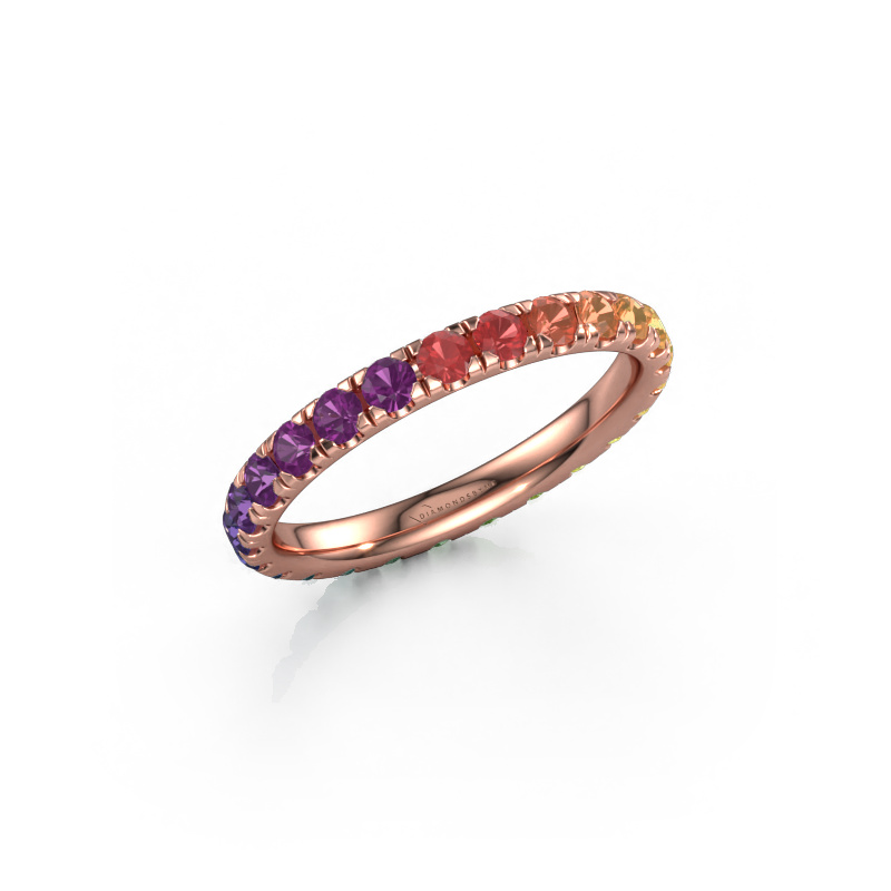 Image of Ring Jackie 2.3 585 rose gold Rainbow sapphire 1 2.3 mm