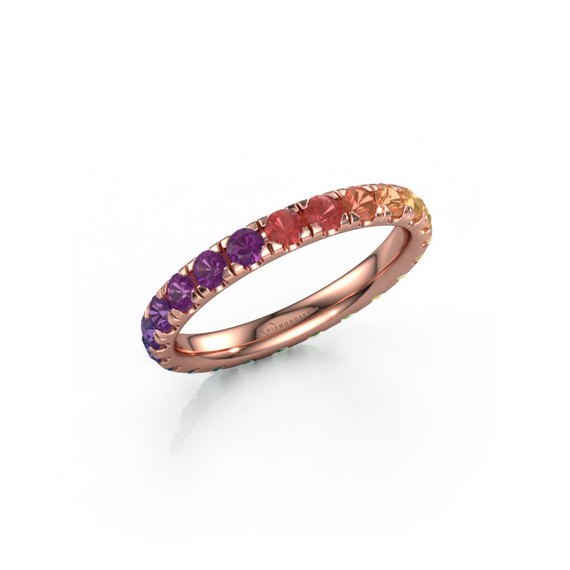 Image of Ring Jackie 2.5 585 rose gold Rainbow sapphire 1 2.5 mm