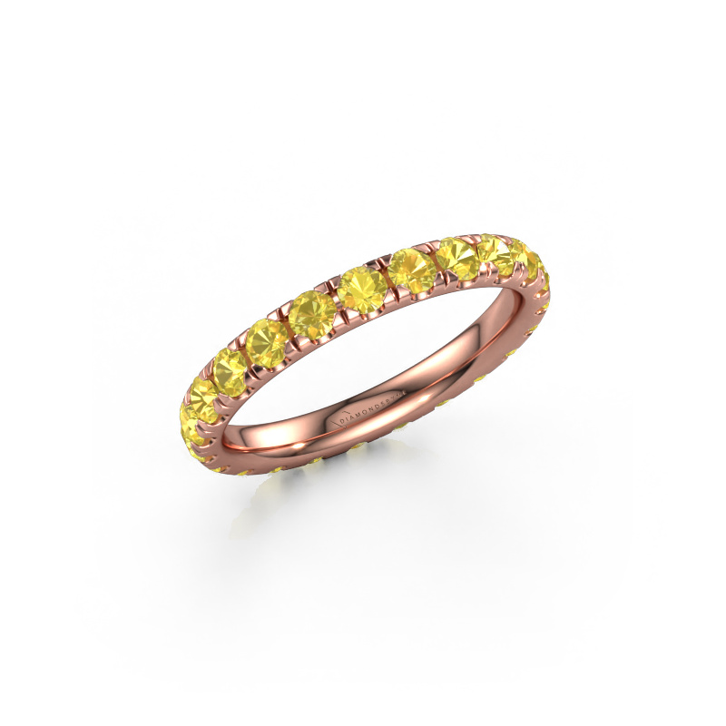 Image of Ring Jackie 2.5 585 rose gold Yellow sapphire 2.5 mm
