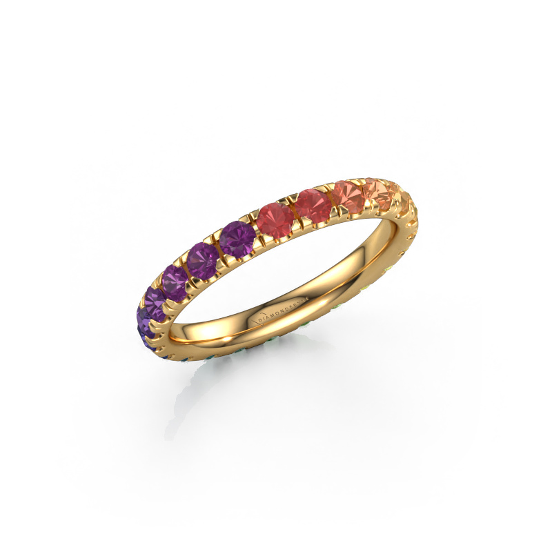Bild von Ring Jackie 2.5 585 Gold Rainbow Saphir 1 2.5 mm