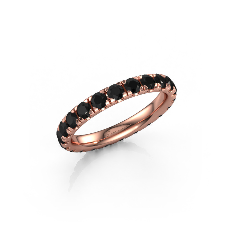 Image de Bague superposable Jackie 2.7 585 or rose Diamant noir 2.112 crt