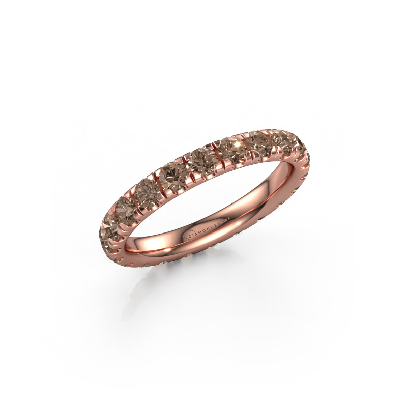 Bild von Vorsteckring Jackie 2.7 585 Roségold Braun Diamant 1.76 crt