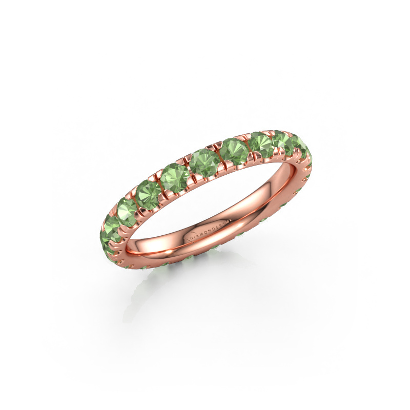 Afbeelding van Aanschuifring Jackie 2.7 585 rosé goud Toermalijn groen 2.7 mm