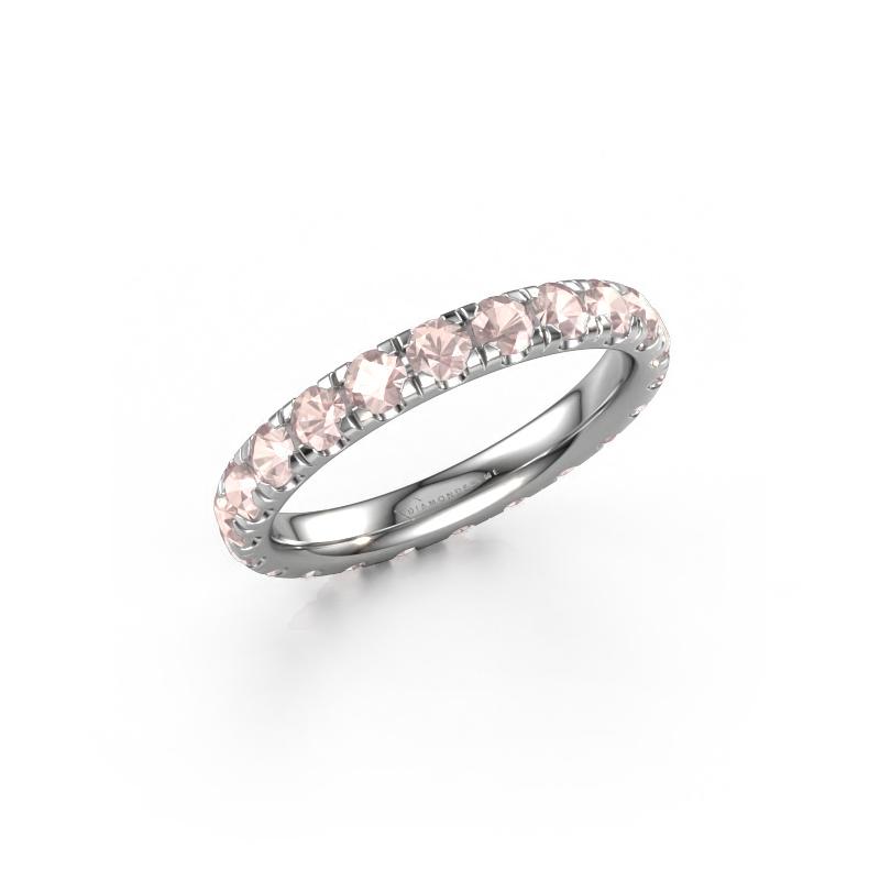 Image of Stackable ring Jackie 2.7 950 platinum Morganite champagne 2.7 mm