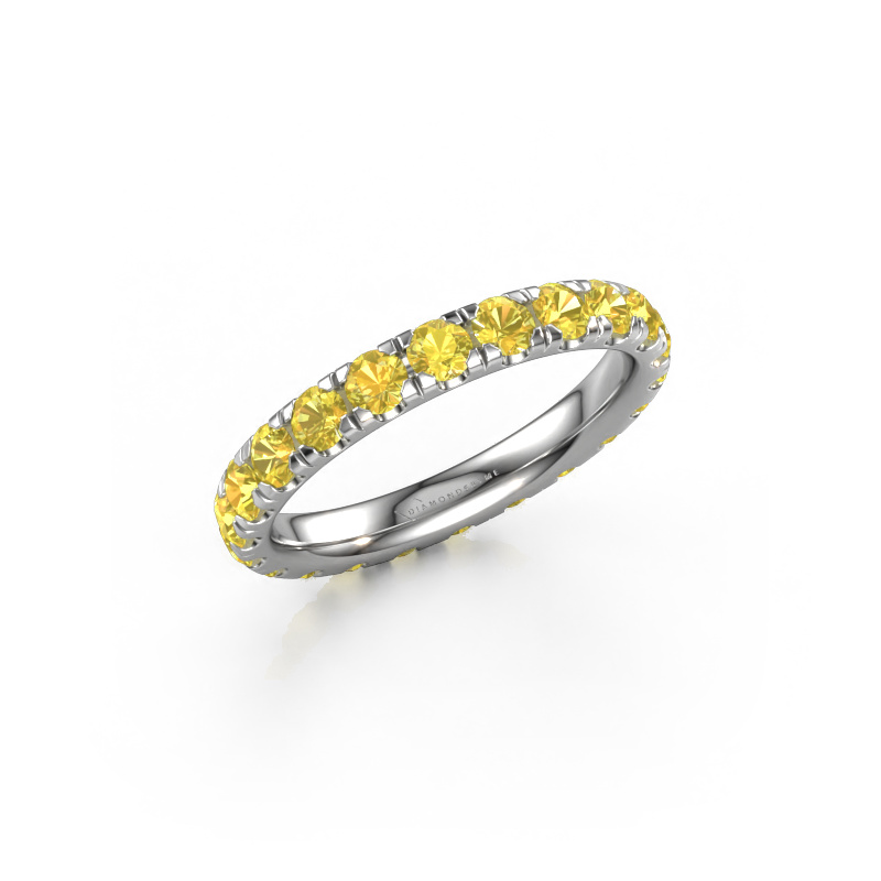 Bild von Vorsteckring Jackie 2.7 585 Weißgold Gelb Saphir 2.7 mm