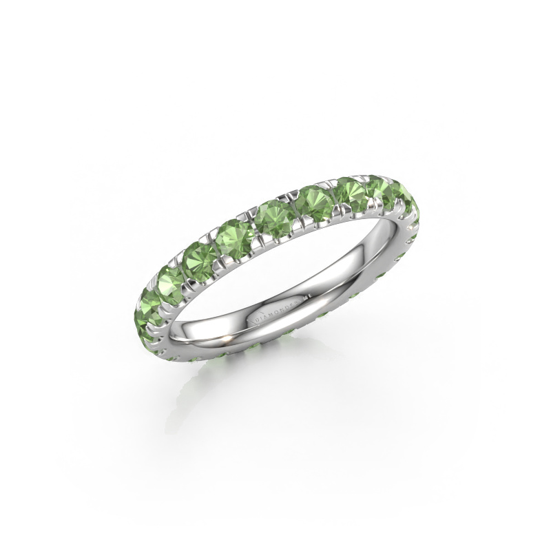 Afbeelding van Aanschuifring Jackie 2.7 950 platina Toermalijn groen 2.7 mm