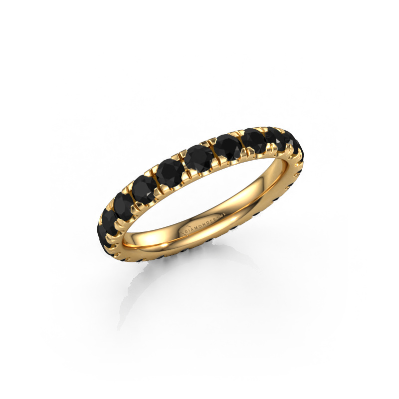 Bild von Vorsteckring Jackie 2.7 585 Gold Schwarz Diamant 2.112 crt