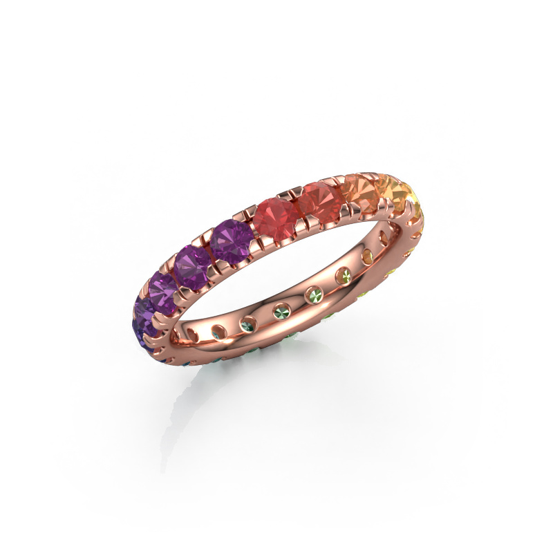 Bild von Vorsteckring Jackie 3.0 585 Roségold Rainbow Saphir 1 3 mm