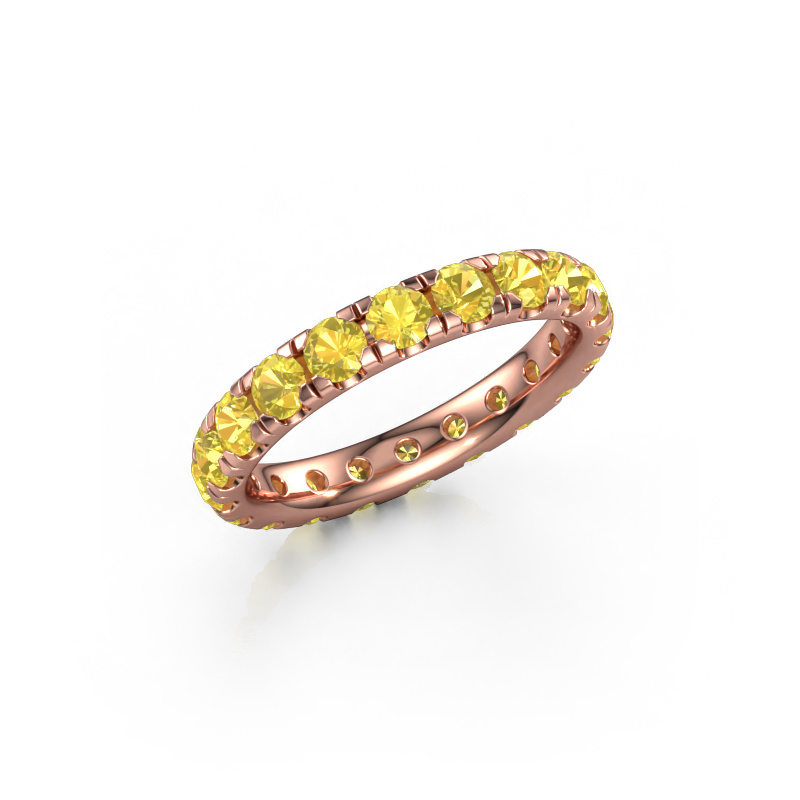 Image de Bague superposable Jackie 3.0 585 or rose Saphir jaune 3 mm