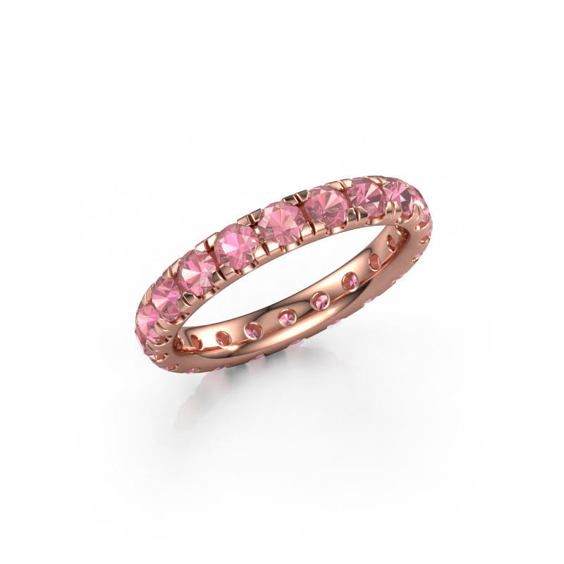 Bild von Vorsteckring Jackie 3.0 585 Roségold Turmalin rosa 3 mm