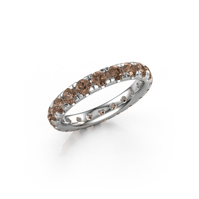Image of Stackable ring Jackie 3.0 950 platinum Brown diamond 2.00 crt