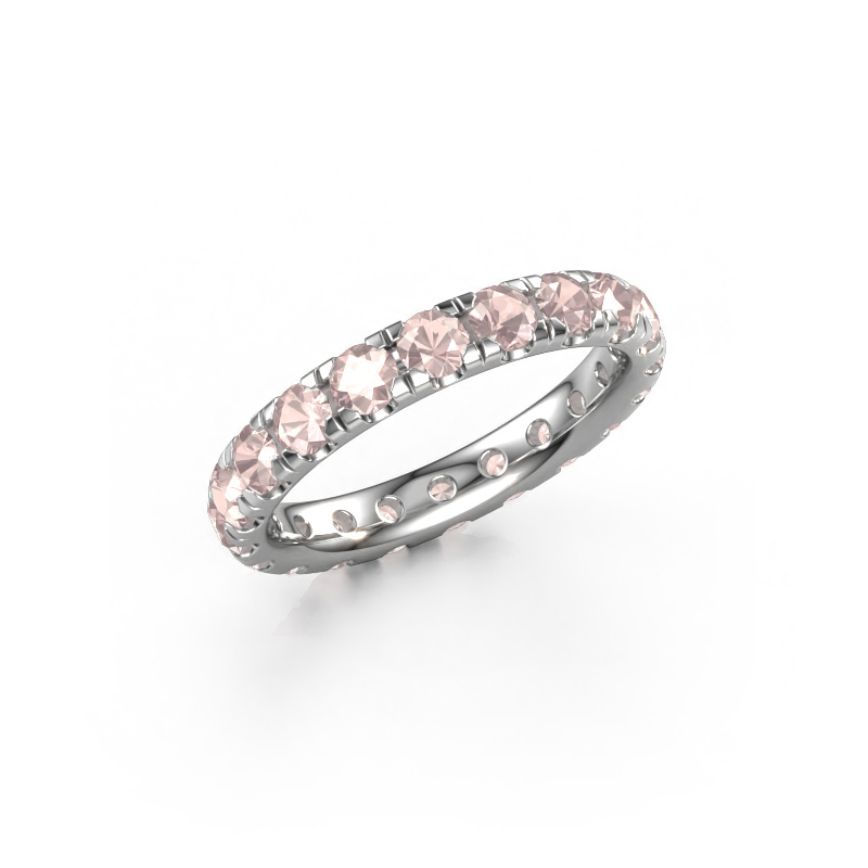 Image of Stackable ring Jackie 3.0 950 platinum Morganite champagne 3 mm