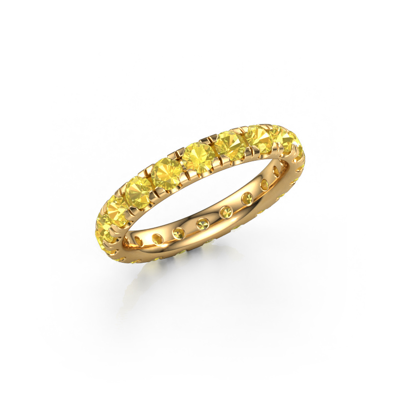 Image de Bague superposable Jackie 3.0 585 or jaune Saphir jaune 3 mm