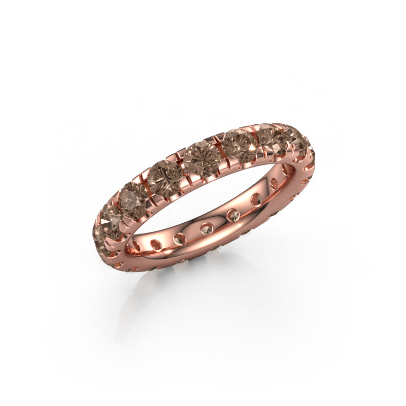 Image of Stackable ring Jackie 3.4 585 rose gold Brown diamond 2.700 crt