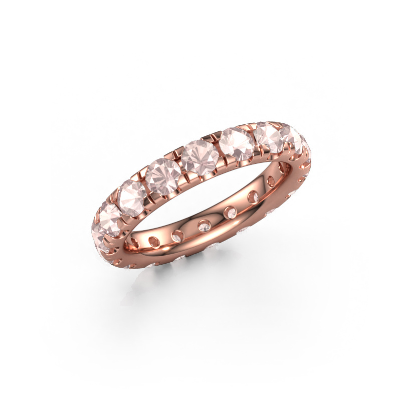 Image of Stackable ring Jackie 3.4 585 rose gold Morganite champagne 3.4 mm