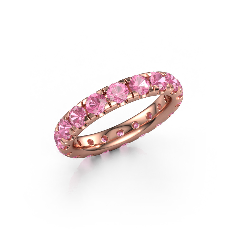 Image of Stackable ring Jackie 3.4 585 rose gold Pink sapphire 3.4 mm