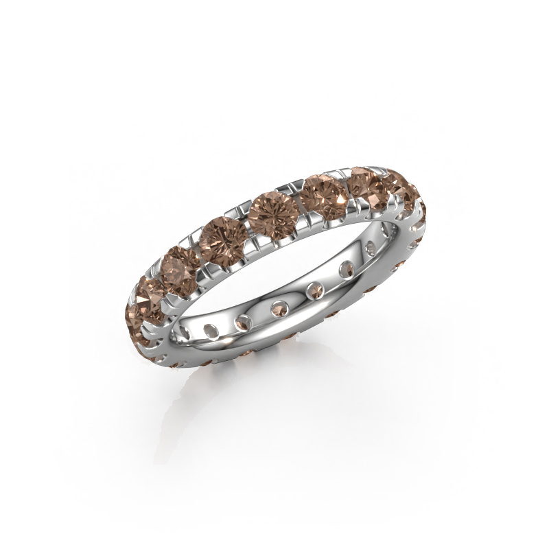 Image of Stackable ring Jackie 3.4 585 white gold Brown diamond 2.700 crt