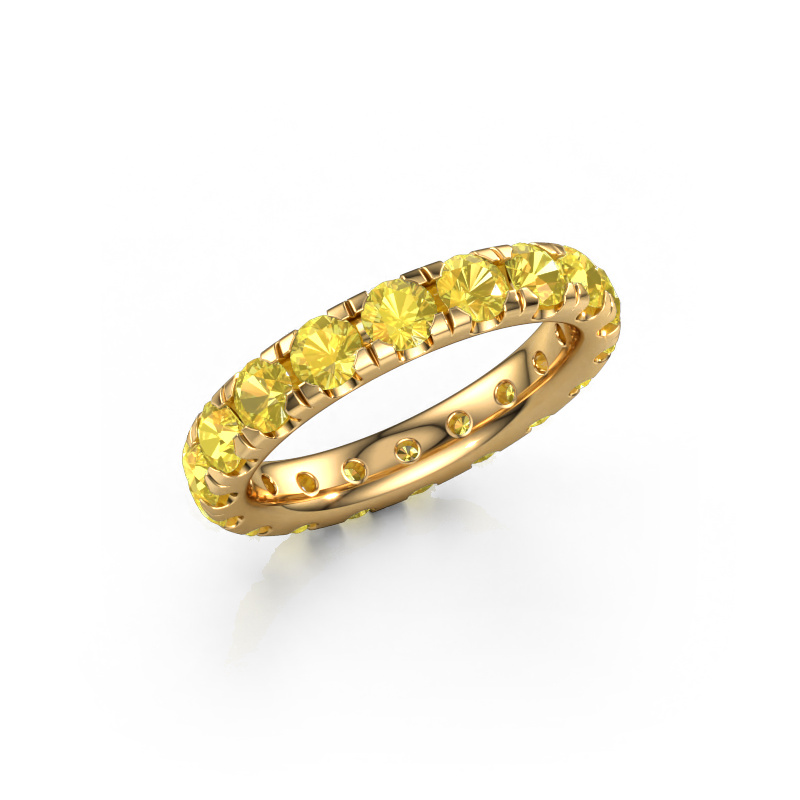 Image of Stackable ring Jackie 3.4 585 gold Yellow sapphire 3.4 mm