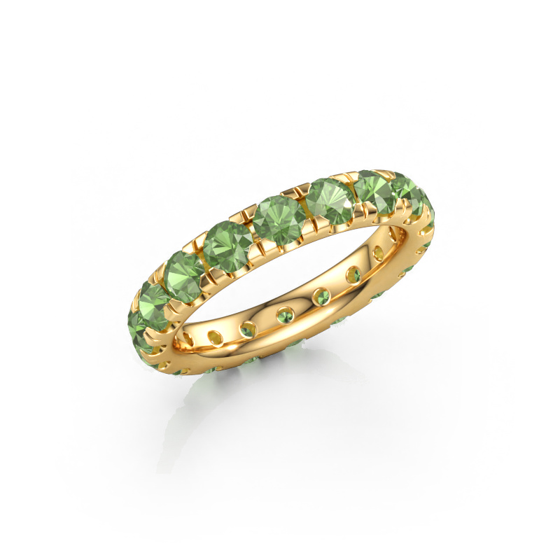 Bild von Vorsteckring Jackie 3.4 585 Gold Turmalin grün 3.4 mm