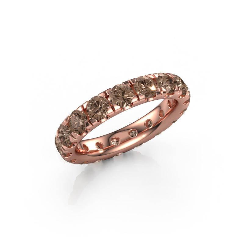 Image de Bague superposable Jackie 3.7 585 or rose Diamant brun 3.40 crt