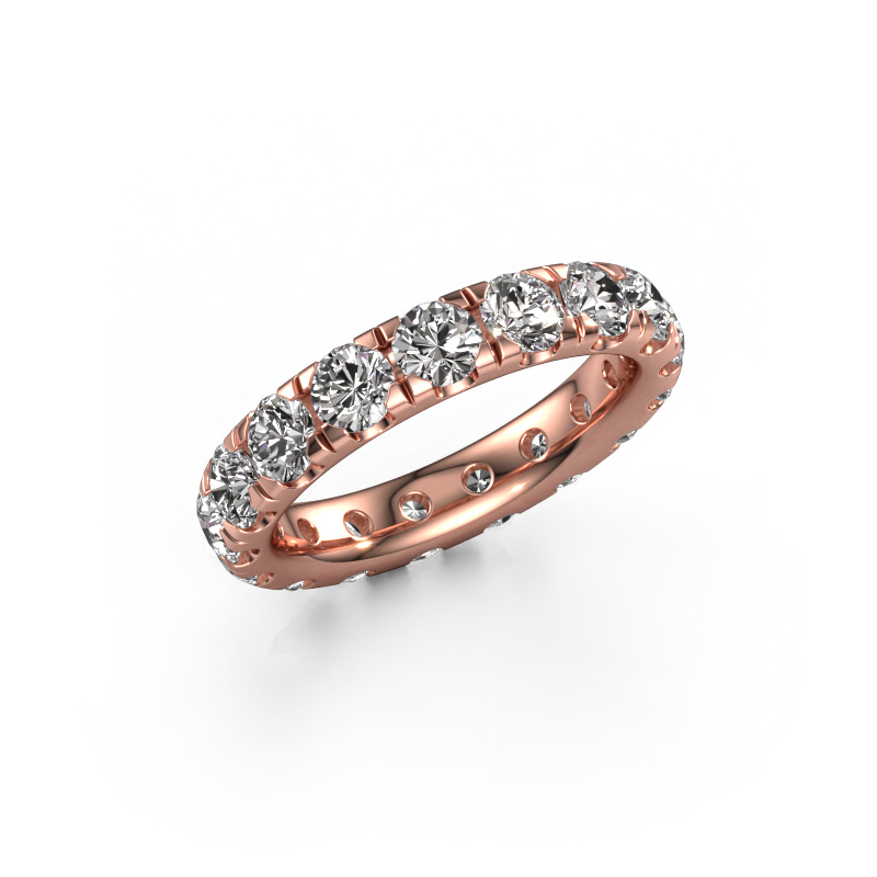 Image of Stackable ring Jackie 3.7 585 rose gold Lab grown diamond 3.40 crt