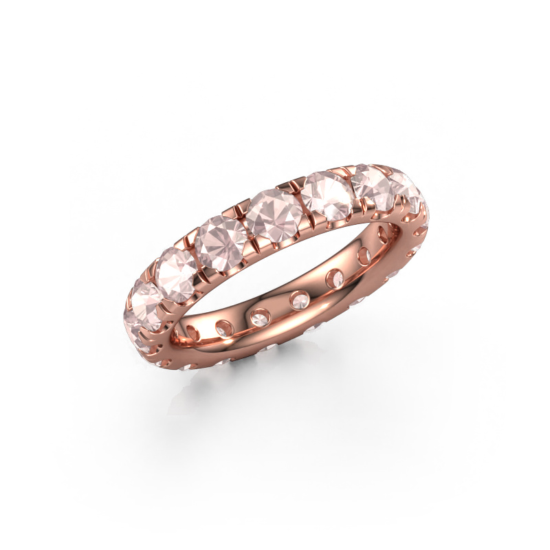 Image of Stackable ring Jackie 3.7 585 rose gold Morganite champagne 3.7 mm