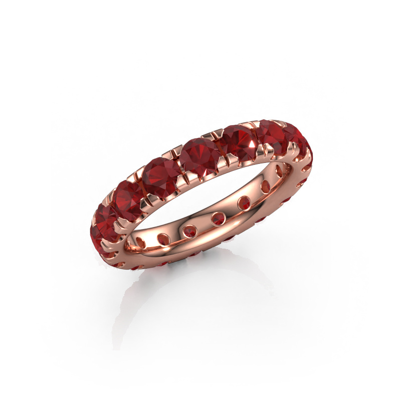 Image of Stackable ring Jackie 3.7 585 rose gold Ruby 3.7 mm