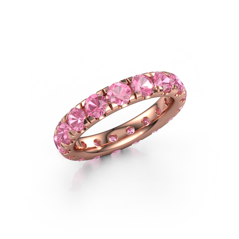 Image of Stackable ring Jackie 3.7 585 rose gold Pink sapphire 3.7 mm