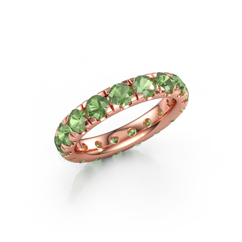 Afbeelding van Aanschuifring Jackie 3.7 585 rosé goud Toermalijn groen 3.7 mm
