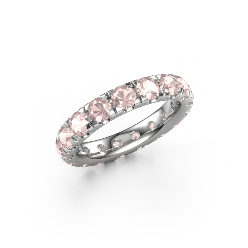 Image of Stackable ring Jackie 3.7 950 platinum Morganite champagne 3.7 mm