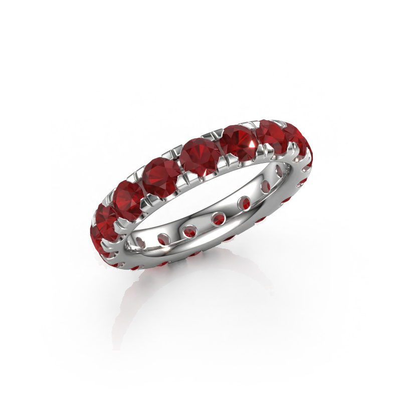 Image of Stackable ring Jackie 3.7 585 white gold Ruby 3.7 mm