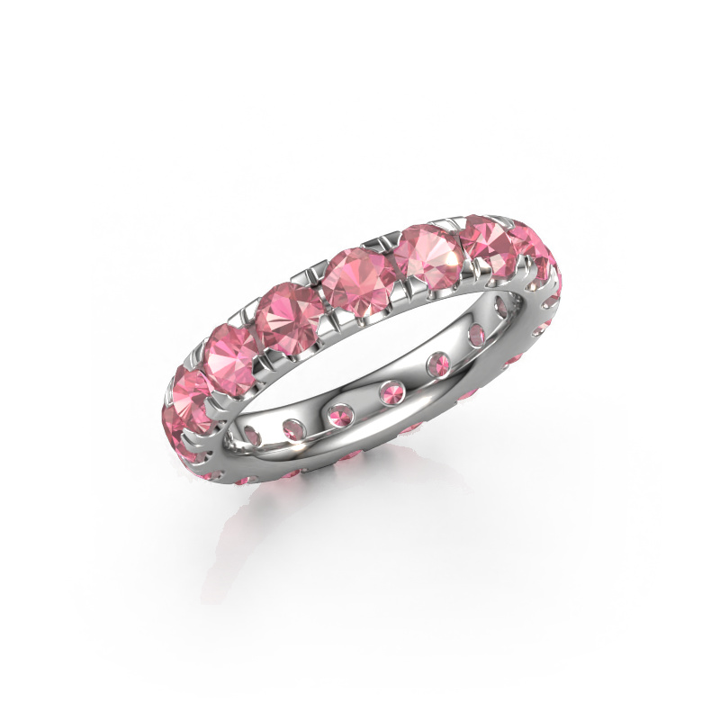 Image of Stackable ring Jackie 3.7 950 platinum Tourmaline pink 3.7 mm